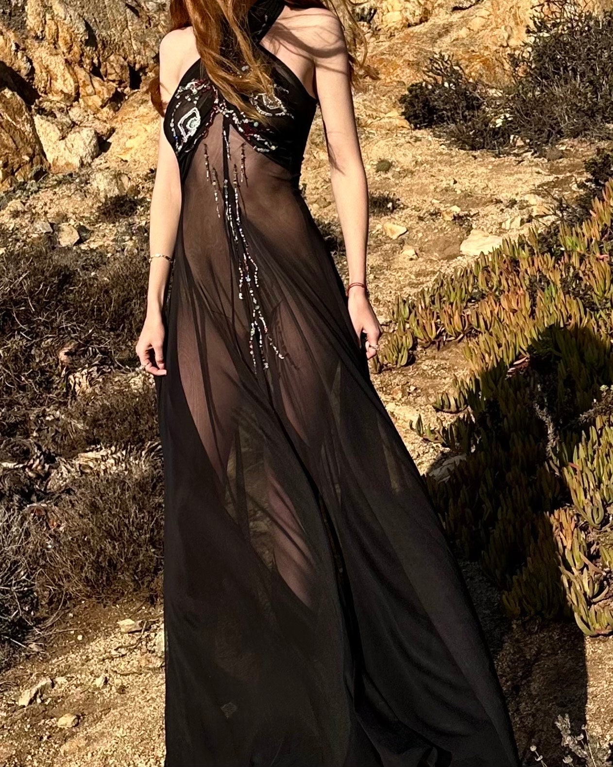 Hand embroidered “Eye” dress