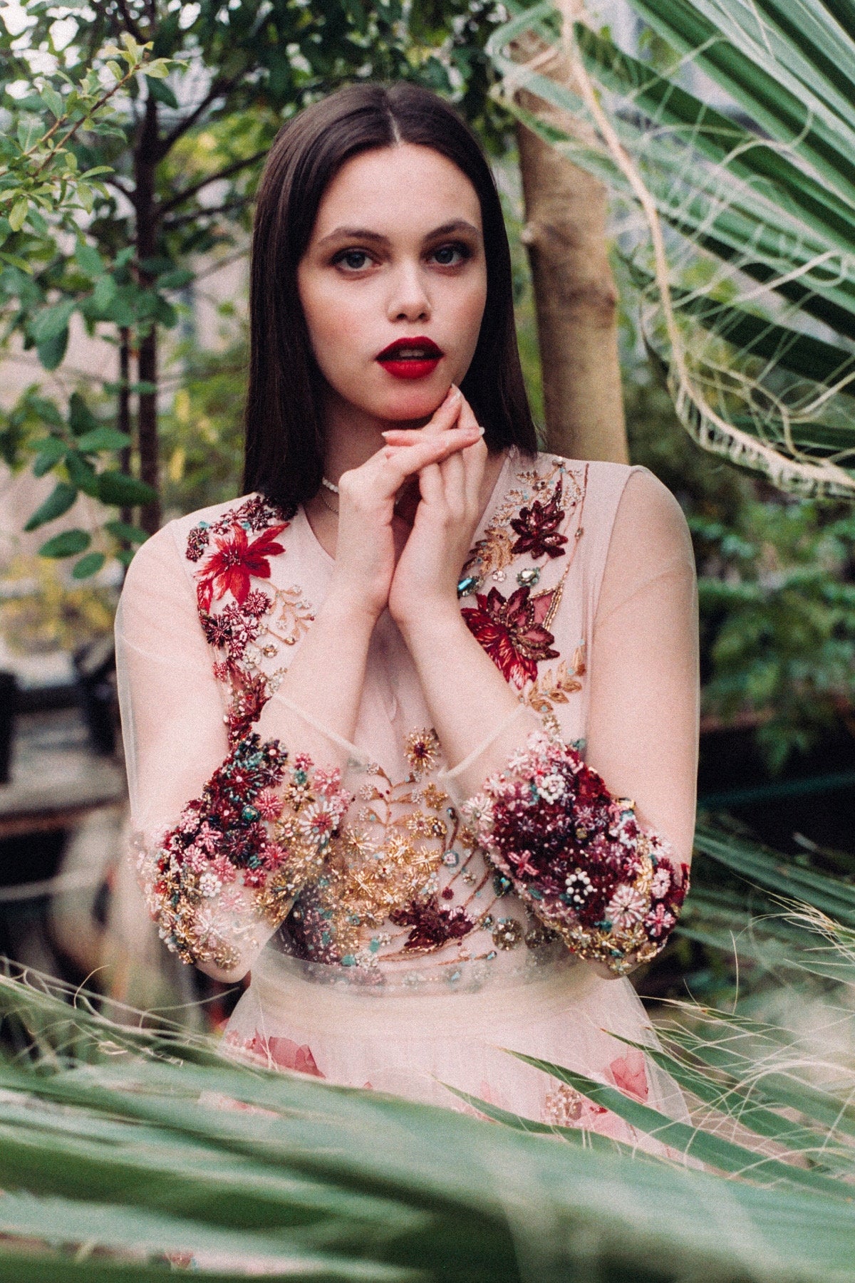 Hand embroidered “Flowering” dress