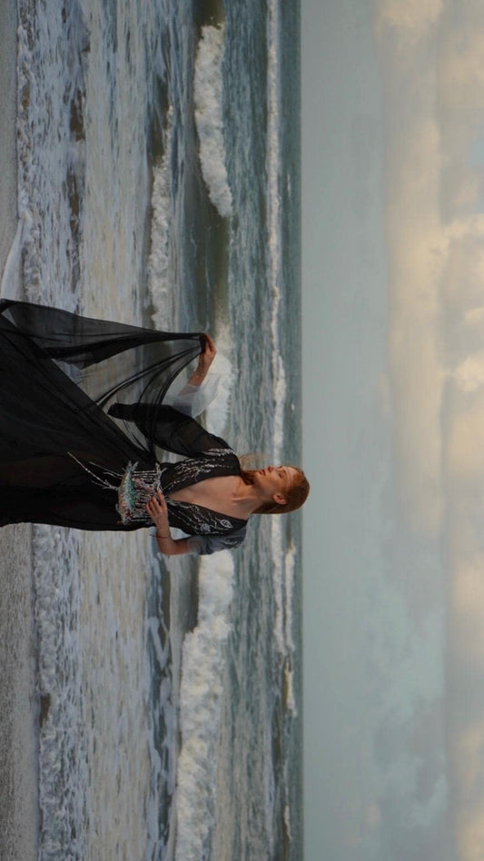 Hand embroidered “The Charmed” dress