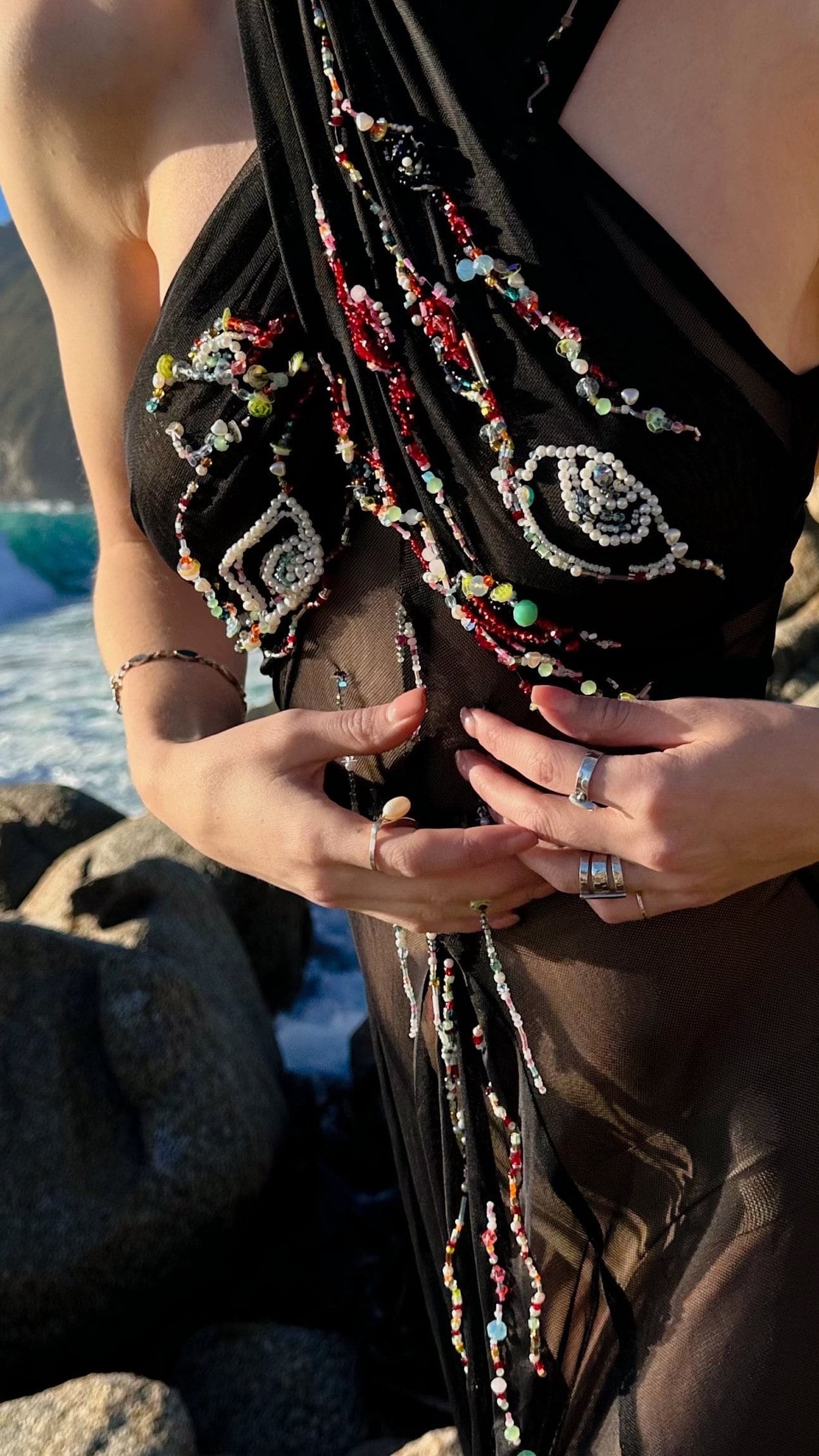 Hand embroidered “Eye” dress