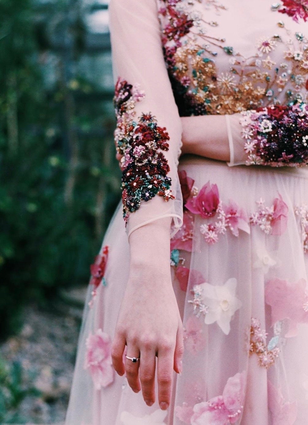 Hand embroidered “Flowering” dress