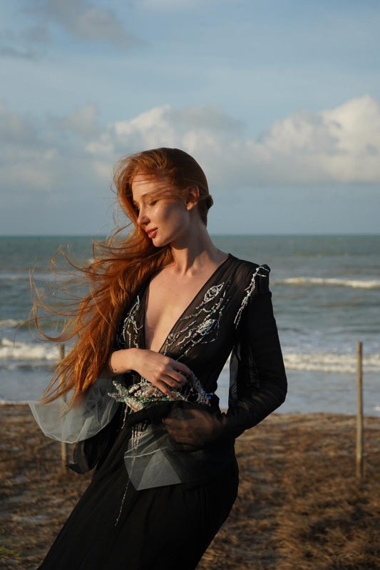 Hand embroidered “The Charmed” dress
