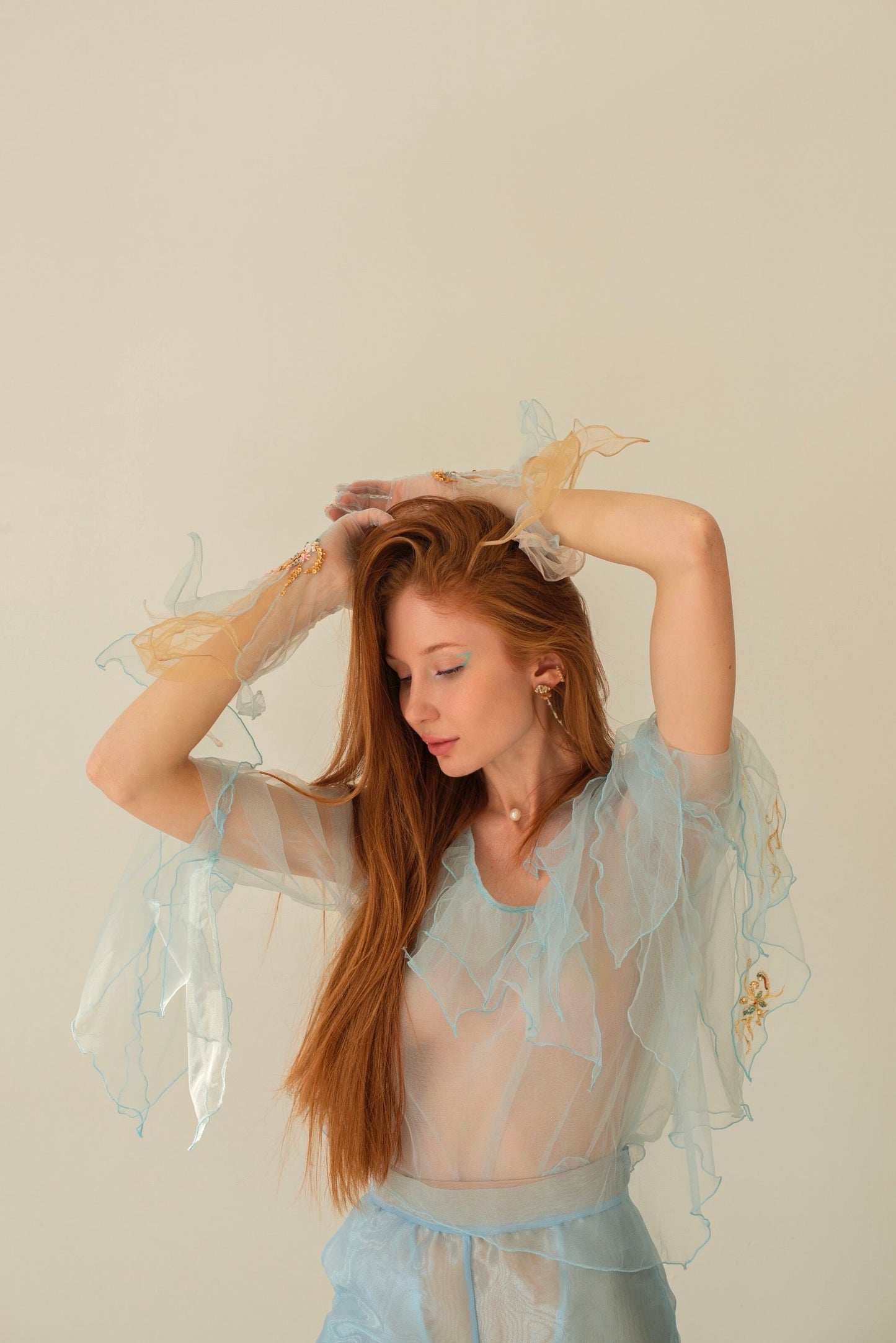 Sky Tulle blouse