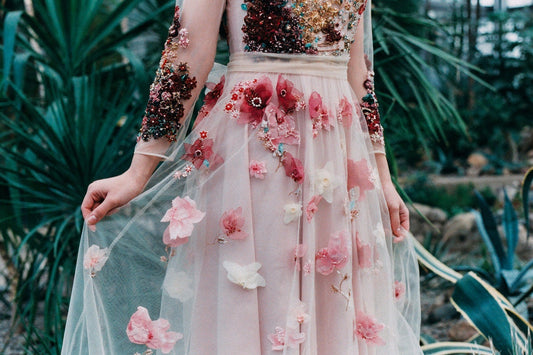 Hand embroidered “Flowering” dress